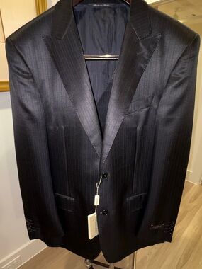 Canali Wool-Silk Blend Three Piece Suit Black IT 52 R / US 42 R NWT